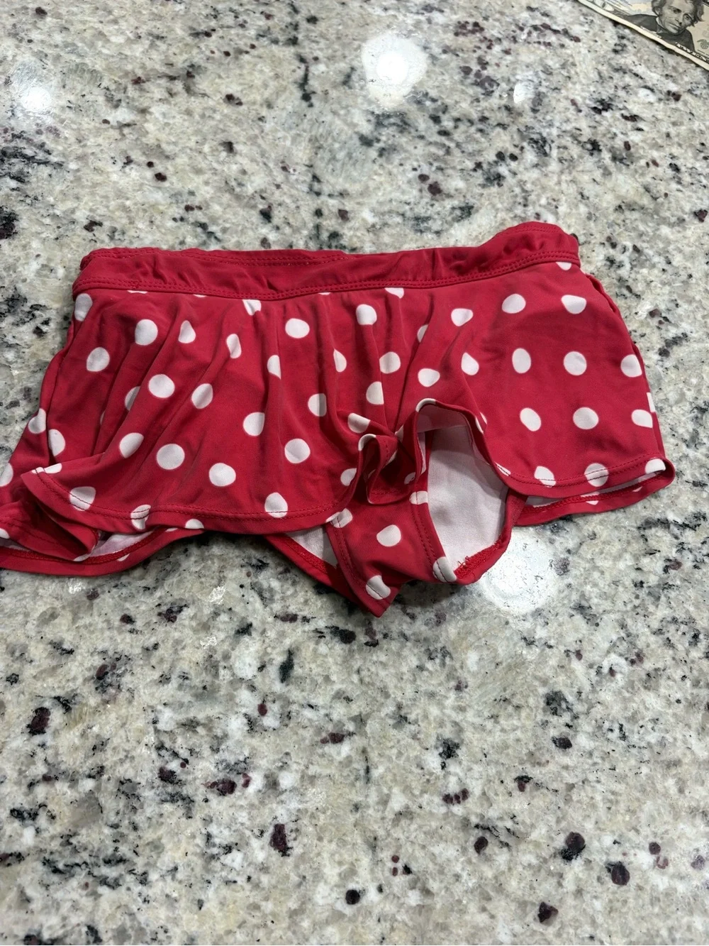 Gymboree red with white polka dots swim bottoms girls 5 GUC